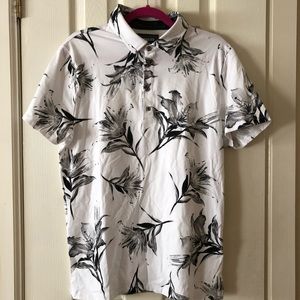 EXPRESS - Floral Men’s Polo Shirt w/ 3 Buttons